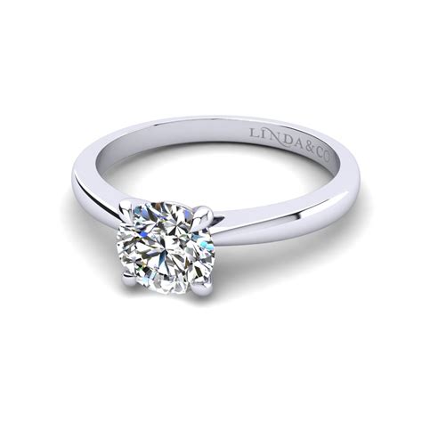 Solitaire Engagement Ring White Gold Linda And Co
