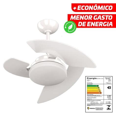 Ventilador De Teto Aventador Branco P S Silencioso Tron