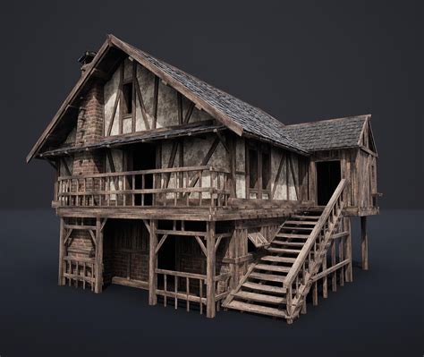 Medieval Cottage House 3d Model By Enterables