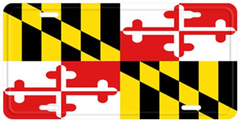 MARYLAND STATE FLAG LICENSE PLATE - LICENSEPLATES.TV