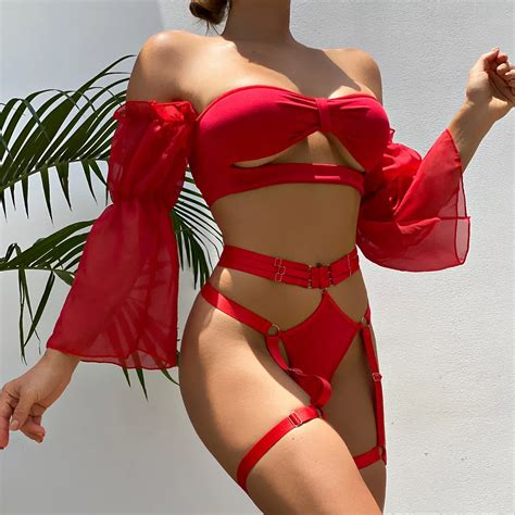 Shop Our Sex Hot Red Mesh Lingerie See Through Underwear