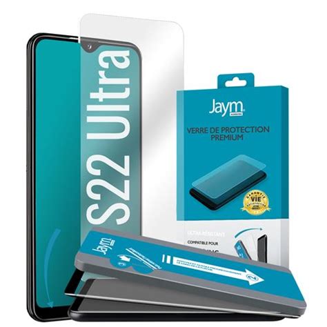 Jaym Verre Trempé Premium Pour Samsung Galaxy S22 Ultra Incurvé 3d