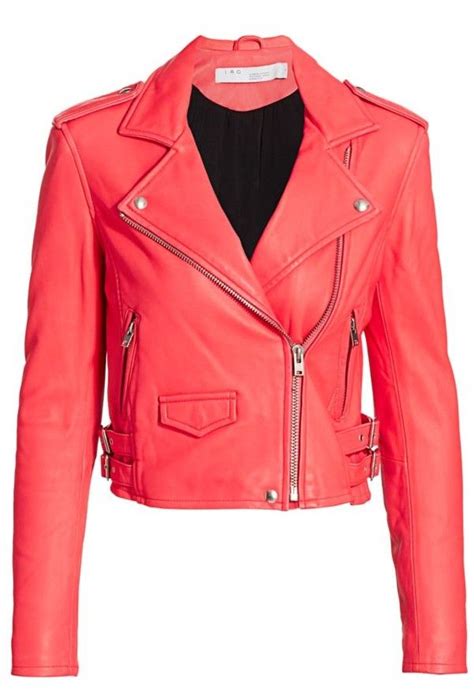 IRO Ashville Leather Moto Jacket Designer Clothing Brands Leather