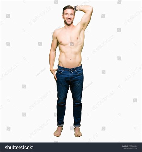 Handsome Shirtless Man Showing Nude Chest Stock Photo Shutterstock