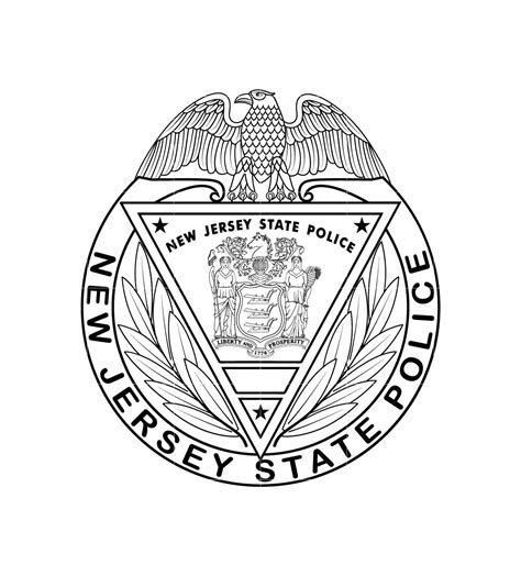 New Jersey State Police Badge Svg Vector File Without Number Cnc