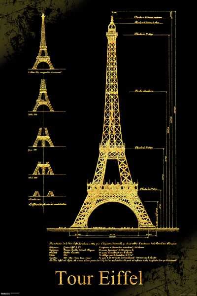 Paris Eiffel Tower Design - Athena Posters