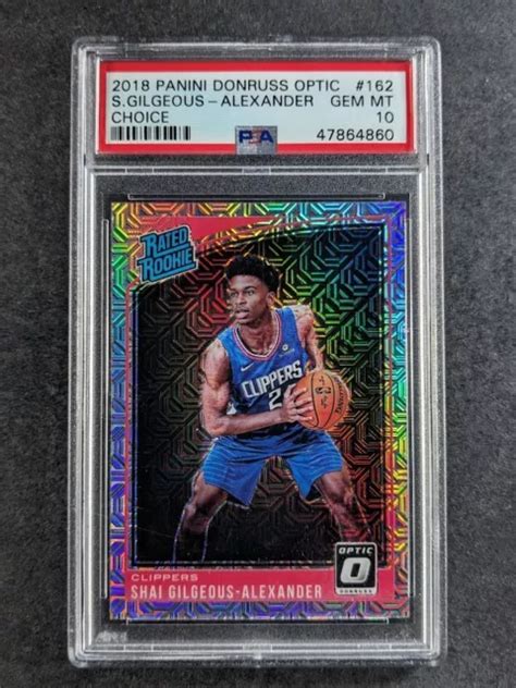 Panini Donruss Optique Shai Gilgeous Alexander Choix Class Rc