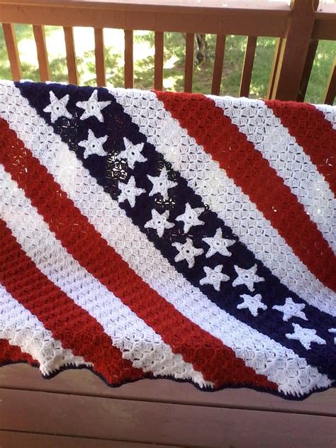 Stars And Stripes Afghan Pattern Crochet Afghan Patterns Free Baby