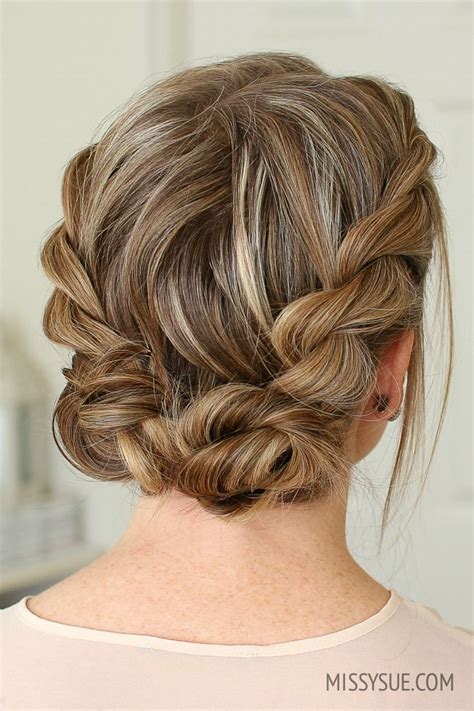 Double Twist Low Buns Missy Sue Long Hair Styles Braided