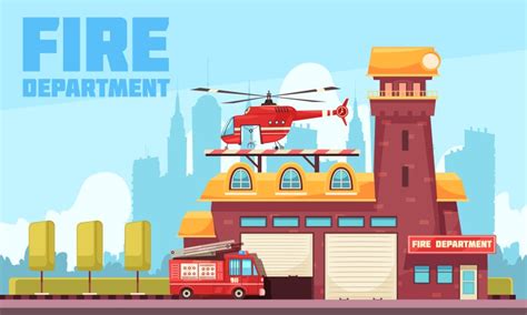 Fire Station Royalty Free Vector Image Vectorstock