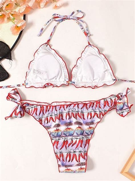 Emmiol Kostenloser Versand Neckholder Bikini Set Mit R Schenbesatz