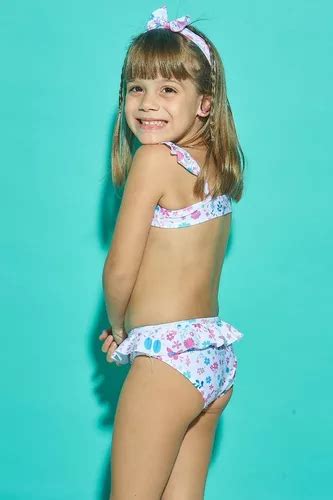 Malla Bikini Nena Top Vedetina Volados Liberty Kiero En Venta En