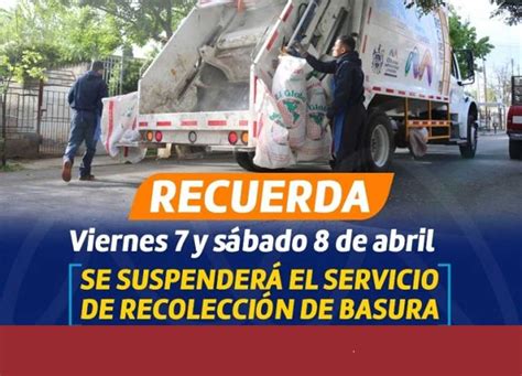 Viernes y sábado no habrá recolección de basura Acento Noticias