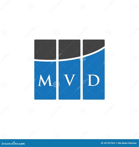MVD Letter Logo Design on WHITE Background. MVD Creative Initials ...