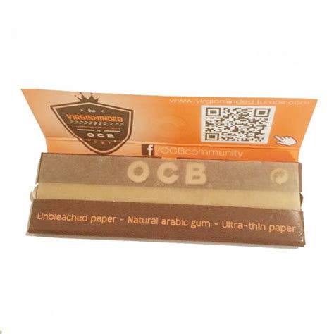 OCB Virgin Unbleached King Size Slim Rolling Papers