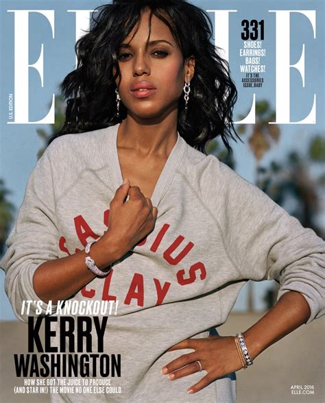 Kerry Washington Beach ELLE April 2016 Photoshoot