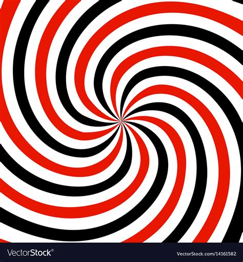 Red Black And White Summer Spiral Ray Pattern Vector Image