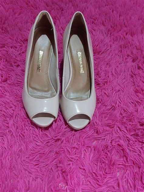 Peep Toe Nude Sand Lia Feminina Via Marte Usado Enjoei