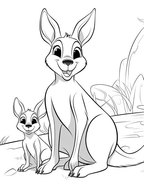 Free Download Colouring Page Of Kangaroo Disney Kanga And Roo Bujo Art