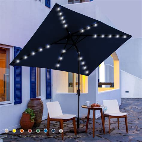 Solar-powered lights will feature on every rectangular umbrella 37