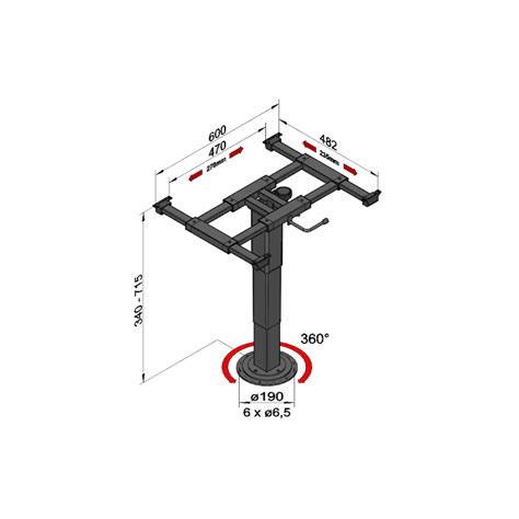 Ilse Pied De Table A Pour Camping Car Fourgon