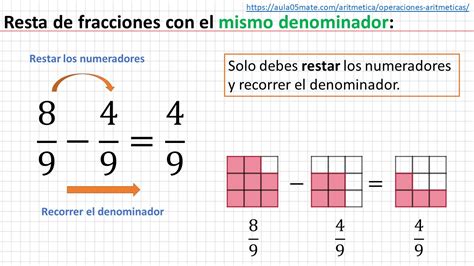 Resta De Fracciones Aula05mate