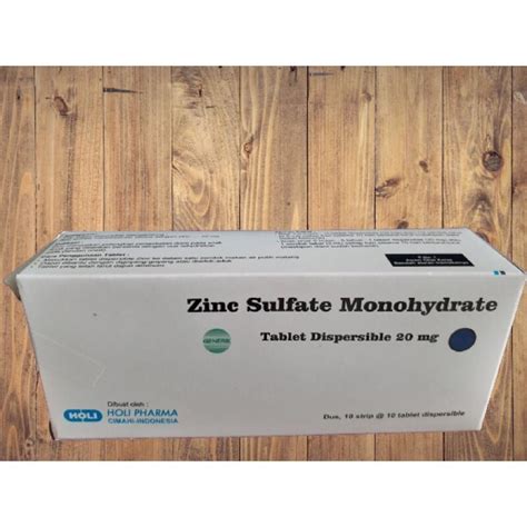 Jual Zinc Sulfate Monohydrate Mg Merk Holi Per Box Shopee Indonesia