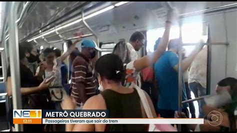 Trem Da Linha Sul Do Metr Do Recife Quebra E Passageiros Precisam