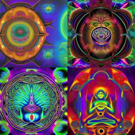 Spirit World Dmt Psychedelic Color Mother Ayahuasca Tarot Cards