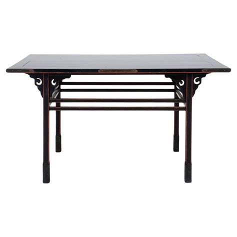 19th Century Chinese Black Lacquer Alter Table At 1stdibs