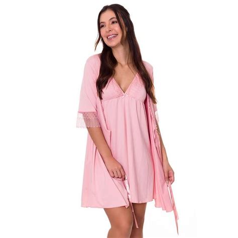 Camisola Amamenta O Robe Lingerie Maternidade Gestante Amamentar