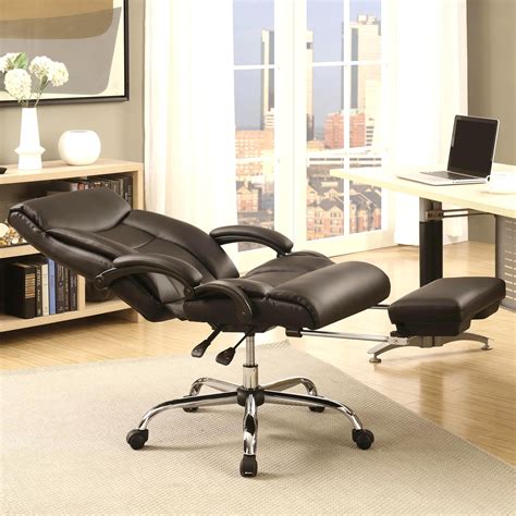 Executive Adjustable Reclining Office Chair With Incremental Footrest