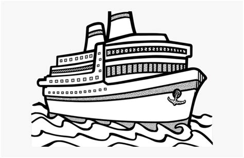 Ship Clipart Black And White, HD Png Download - kindpng