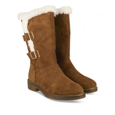 Boots Fourré BROWN Woman pattern Faux fur Zip PHILOV