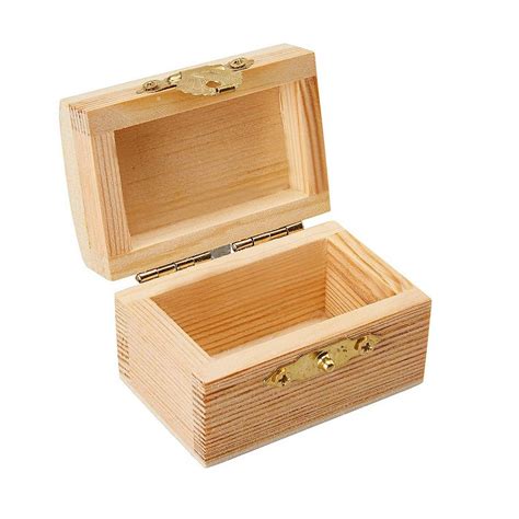 Juvale 12 Pack Small Unfinished Wood Treasure Boxes With Front Clasp