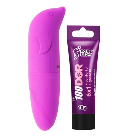 Vibrador Feminino Ponto G Golfinho Lubrificante Dor G Sex Shop
