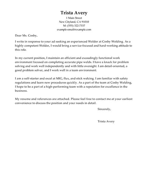 Welding Cover Letter