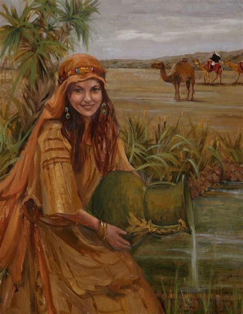 Rebecca At The Well Painting By Judy Crowe Biblical Art Jesus Art