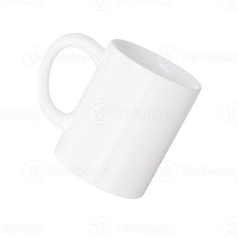 White Blank Mug Mockup Template For Sublimation Wrap Presentation 3d Render Clean Tea Cup 11 Oz