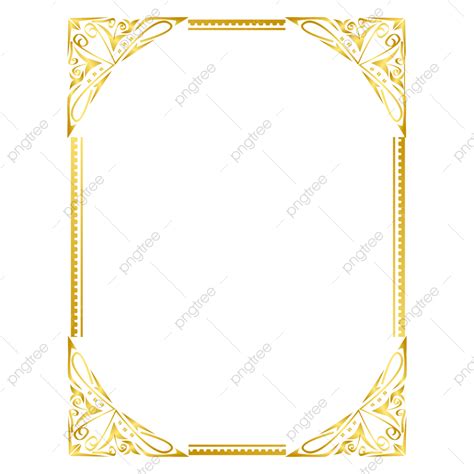 Marco Rectangular Con Bordes Dorados Png Borde Oro Rect Ngulo Png Y