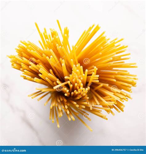 Top View Of A Bunch Of Uncooked Spaghetti Stock Image Image Of Square