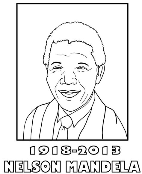 Drawing Of Nelson Mandela Coloring Page Download Print Or Color