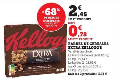 Promo Barres De C R Ales Extra Kellogg S Chez U Express Icatalogue Fr