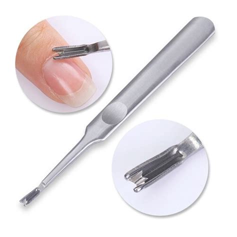 Rvs Nail Cuticle Remover Dode Huid Pusher Vork Cli Grandado