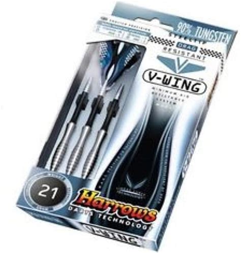 Harrows V Wing Tungsten Steeltip Dart Silver 21g