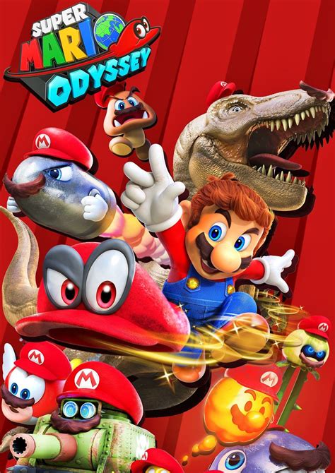 Super Mario Odyssey Poster Super Mario Super Mario Games Mario