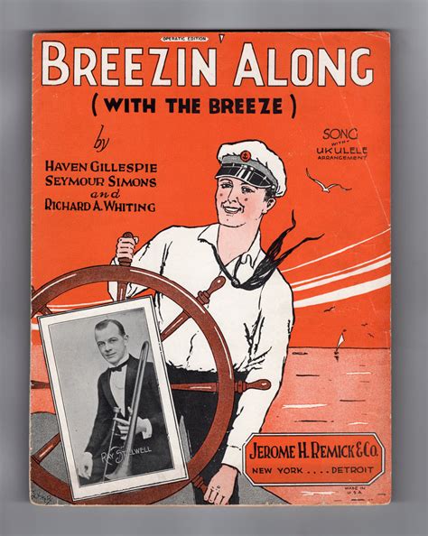 Breezin Along With The Breeze 1926 Vintage Popular Sheet Music Haven Gillespie Seymour