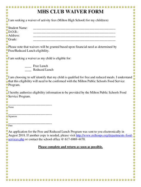 Fillable Online Mhs Club Waiver Form Fax Email Print Pdffiller