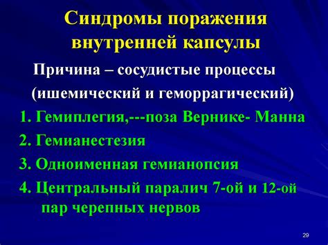 Основные неврологические синдромы поражения головного мозга ...