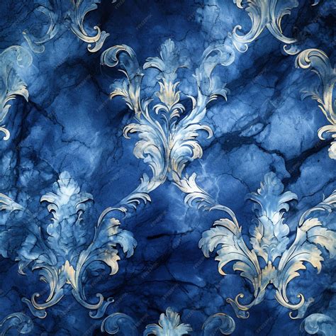 blue wallpaper with gold 5
